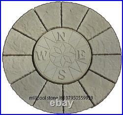 1.2m Buff Compass Rotunda Circle Patio Paving Flags slabs Delivery Exceptions