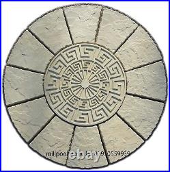 1.2m Buff Greek Keystone Circle Paving Patio Slabs Stones Delivery Exceptions