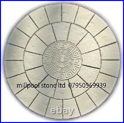 1.8m Buff Greek Keystone Paving Circle Patio Slabs Stone (delivery Exceptions)