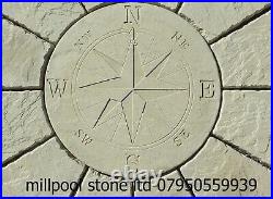 1.8m Buff New Compass Paving Circle Patio Slabs Stone (delivery Exceptions)