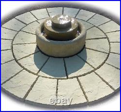 1.8m Millstone Water Feature Circle Patio Paving Slabs Garden Stone Del Except