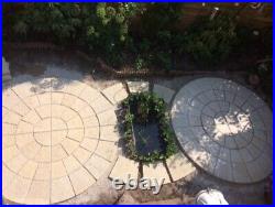 2.56m Buff Rotunda Circle Patio Paving Slabs Stone Garden (delivery Exceptions)