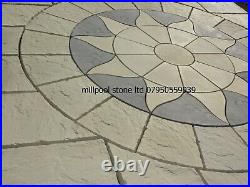3M x 3M SUN CIRCLE SQ OFF PATIO PAVING SLAB (DELIVERY EXCEPTIONS)