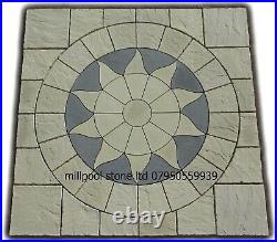 3M x 3M SUN CIRCLE SQ OFF PATIO PAVING SLAB GARDEN (DELIVERY EXCEPTIONS)