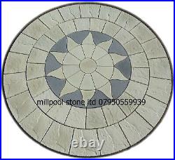 3.46m Buff Sun Circle Patio Paving Slabs Stones Delivery Note Exceptions