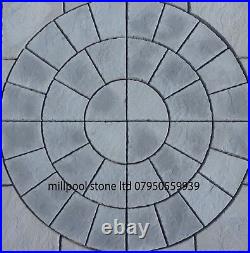 6ft Charcoal Grey Rotunda Circle Sq Off Patio Paving Slab (del Exceptions)