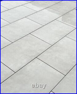 Aosta White Porcelain paving patio slabs tiles 600×900 21.6sqm