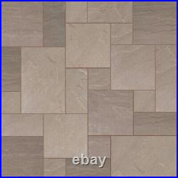 Autumn Brown Sandstone Riven Paving Slabs Mix Patio Pack (15.30m² 48 slabs)