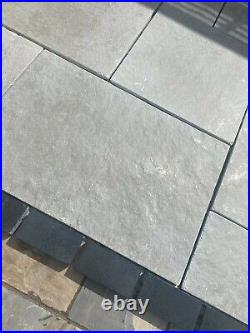 Black Limestone Cobble setts patio paving 200x100x40mm Sawn Edge