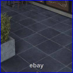 Black Natural Indian Limestone 300x300 garden Paving patio slabs 22mm Calibrated