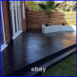 Black Natural Indian Limestone 600x900 garden Paving patio slabs 20mm Calibrated