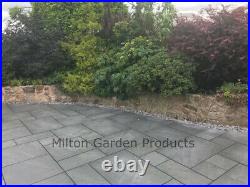 Black Porcelain Paving Slabs 20mm Anthracite Mixed Sizes 19m2 Patio Pack Outdoor