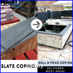 Black Slate Paving Patio Coping & Pond Slabs 800 x 250, £39.08/m2 Delivered
