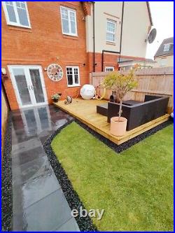 Black Slate Paving Patio Slabs Garden 10m2 600x600mm 20mmThick FREE DELIVERY