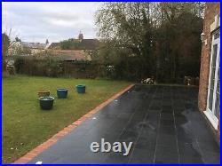 Black Slate Paving Patio Slabs Garden 18m2 600x400mm 20mm Thick FREE DELIVERY
