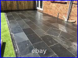 Black Slate Paving Patio Slabs Garden 30m2 600x400mm 20mm Thick FREE DELIVERY