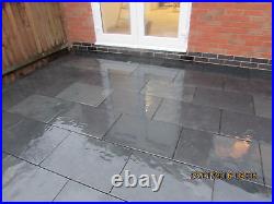 Black Slate Paving Patio Slabs Garden 5m2 600x400mm 15 mmThick FREE DEL