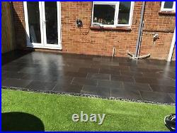 Black Slate Paving Patio Slabs Garden 600x300mm 15 to 20mm Thick FREE