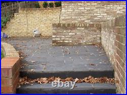 Black Slate Paving Patio Slabs Garden 60 cmx40 cm 20mm thick calibrated FREE DEL