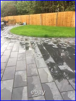 Black Slate Paving Patio Slabs Garden 6m2 600x300mm 20to25mm Thick FREE DEL