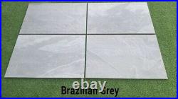 Brazilian Grey Indian Porcelain Paving Patio Slabs Tile 600x900x20mm Premium