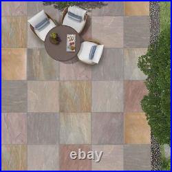 Camel Dust Sandstone Paving slab Hand-cut 15.25m2 Mix Patio pack Calibrated 22mm