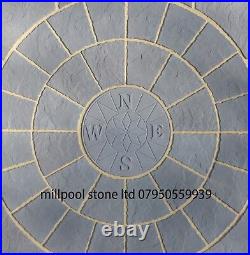 Charcoal Compass Rotunda Circle +sq off paving patio slabs Delivery Exceptions