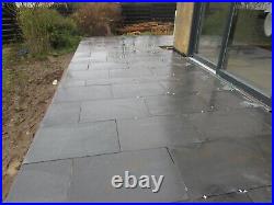 Charcoal Slate Paving Patio Slabs Garden 10.8m2 900x600mm 20mmThick FREE DEL