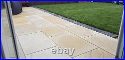 Fossil Mint Sawn Honed Sandstone 600x900 Smooth Outdoor Garden Paving Slabs