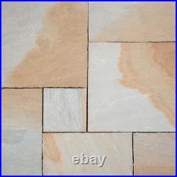 Grey Sandstone Paving Slabs Blended Rustic Hand-cut 15.25m2 Mix Patio Pack 22mm