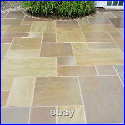Indian Paving Raj Green Sandstone Flags Paving Slabs Patio Packs 22mm Calibrated