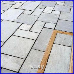 Indian Sandstone Paving patio slabs Kandla Grey Mixed Sizes 22mm 20m2 pack