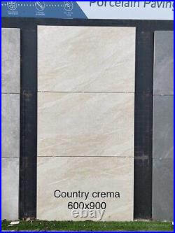 Ivory/beige porcelain paving patio slabs tiles 600x900x20mm SPECIAL OFFER