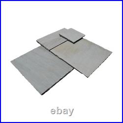 Kandla Grey Natural Cleft Sandstone Paving Slabs 15.25 m2 Patio Pack Anti slip