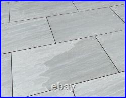 Kandla Grey Porcelain Paving Patio Slabs 600x900mm 40 Tiles 21.6sqm