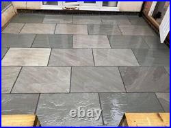 Kandla Grey Sandstone paving 90x60cm natural Indian Patio slabs 22mm 20m2 Pack