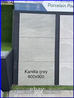 Kandla Grey porcelain paving patio slabs tiles 600x900x20mm SPECIAL OFFER