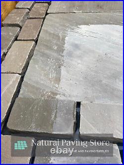Kandla Grey sandstone paving patio Cobble setts 200mmx100mmx40/60mm
