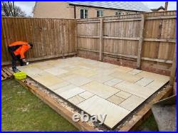 MINT SANDSTONE SMOOTH PAVING MIX PATIO PACK (15.30m² 48 slabs)