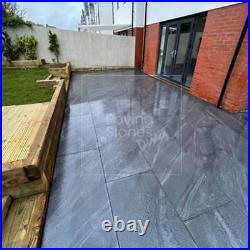 Marmo Anthracite Patio Porcelain Paving Slabs super size 1200x600