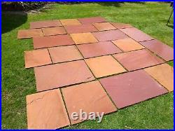 Natural Indian Sandstone Rosamenta Paving Patio Slabs Mixed Sizes 22mm Surplus
