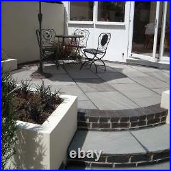 Natural Sandstone Paving patio slabs Kandla Grey Mixed Sizes 22mm 15.25 m2