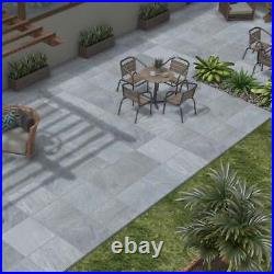 Natural Sandstone Paving patio slabs Kandla Grey Mixed Sizes 22mm 15.25 m2