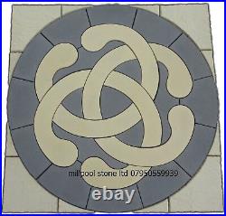 Paving Love Knot Circle & Buff Sq Off Kit Slabs Patio (delivery Exceptions)