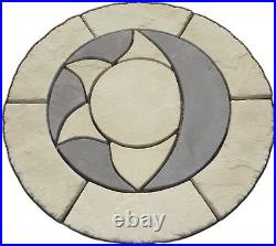Paving Patio Slab Circle Stone Garden 1.2m Sun & Moon (delivery Exceptions)