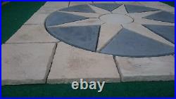 Paving sun star circle with square kit for garden patio slab stone feature
