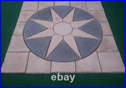 Paving sun star circle with square kit for garden patio slab stone feature