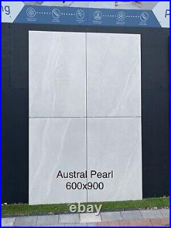 Pearl/white porcelain paving patio slabs tiles 600x900x20mm SPECIAL OFFER
