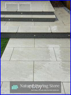 Quartz White porcelain paving slabs tiles patio flags 600x900 21.6sqm