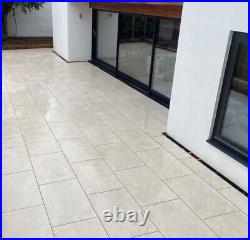 Quartz White porcelain paving slabs tiles patio flags 600x900 21.6sqm